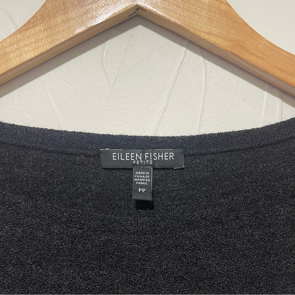 Eileen Fisher charcoal 100% wool sleeveless fitted mini dress (size PP/ 2/4) - Picture 3 of 6